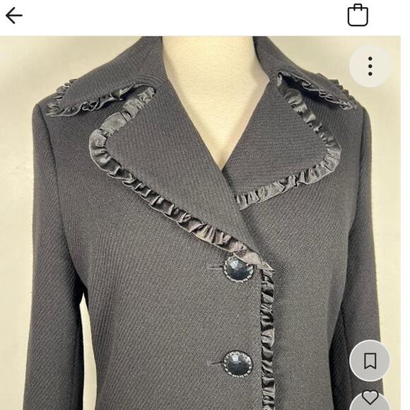 Express design studio - long black cashmere wool coat - Picture 8 of 8